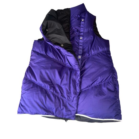 Ivivva by Lululemon Reversible Down Vest Purple / Black Size 14 - Picture 1 of 6